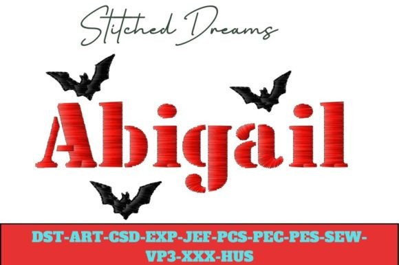 Abigail Halloween Embroidery Design