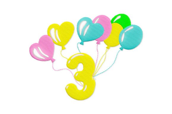 Birthday Number 3: A Joyful, Versatile Embroidery Design for Meaningful Gifts