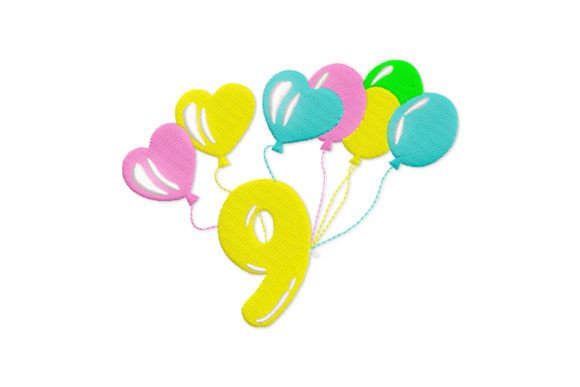 Birthday Number 9: A Cheerful, Balanced Embroidery Design Worth Your Thread