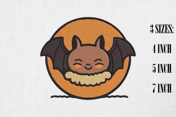 Cute Bat: A Playful Halloween Embroidery Design Worth Stocking