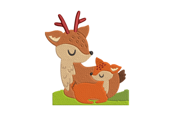 Deer Family: A Thoughtful Embroidery Design for Meaningful Gifts