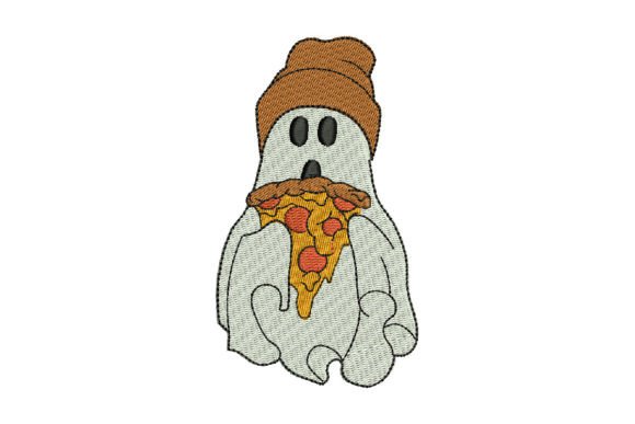 Ghost with Pizza Slice