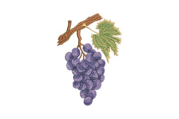 Grape Branch with Leaf Embroidery Review