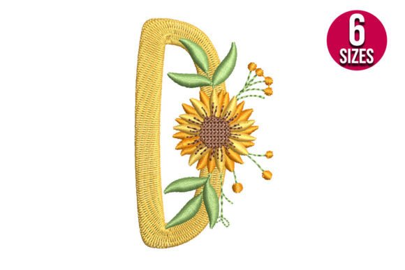 Sunflower Alphabet Letter D