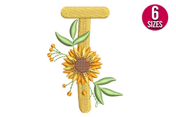Sunflower Alphabet Letter T